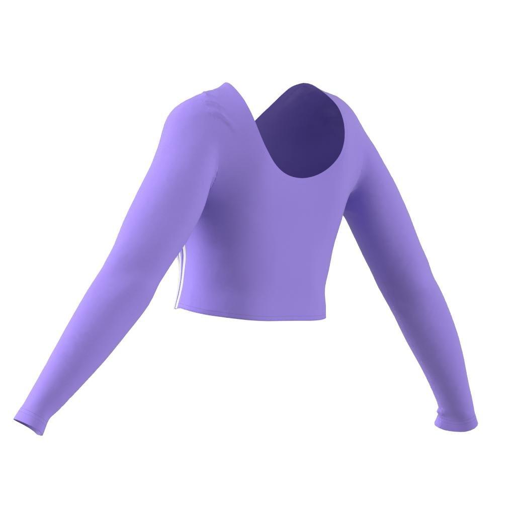 Hyperpulse Crop Long Sleeve Long-Sleeve Top, Purple, A901_ONE, large image number 7