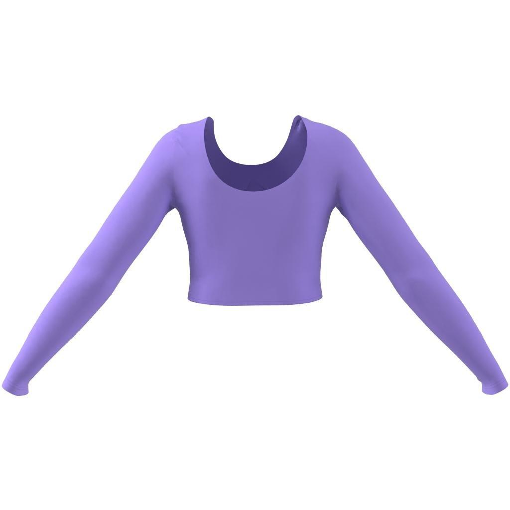 Hyperpulse Crop Long Sleeve Long-Sleeve Top, Purple, , large image number 9