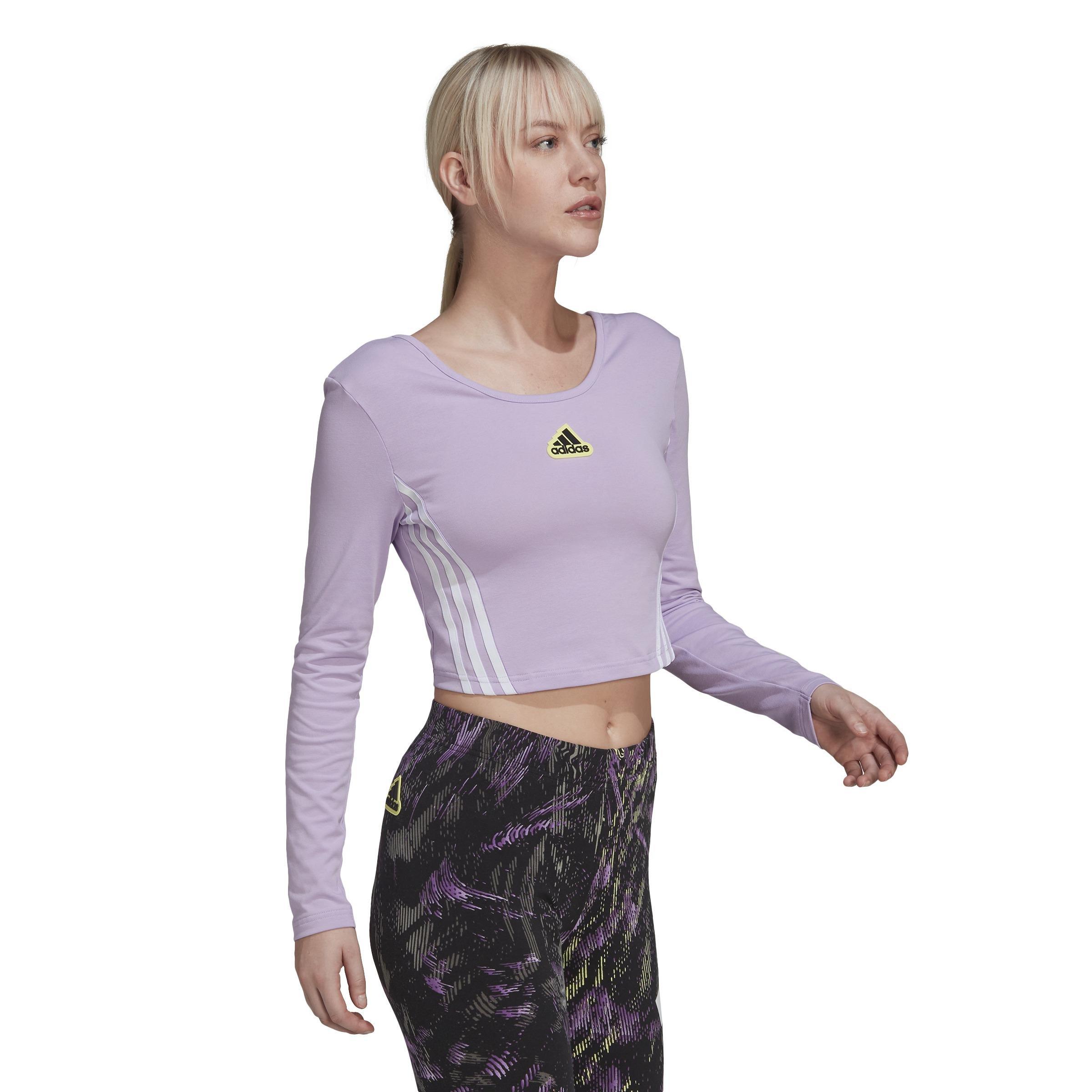 Hyperpulse Crop Long Sleeve Long-Sleeve Top, Purple, , large image number 11