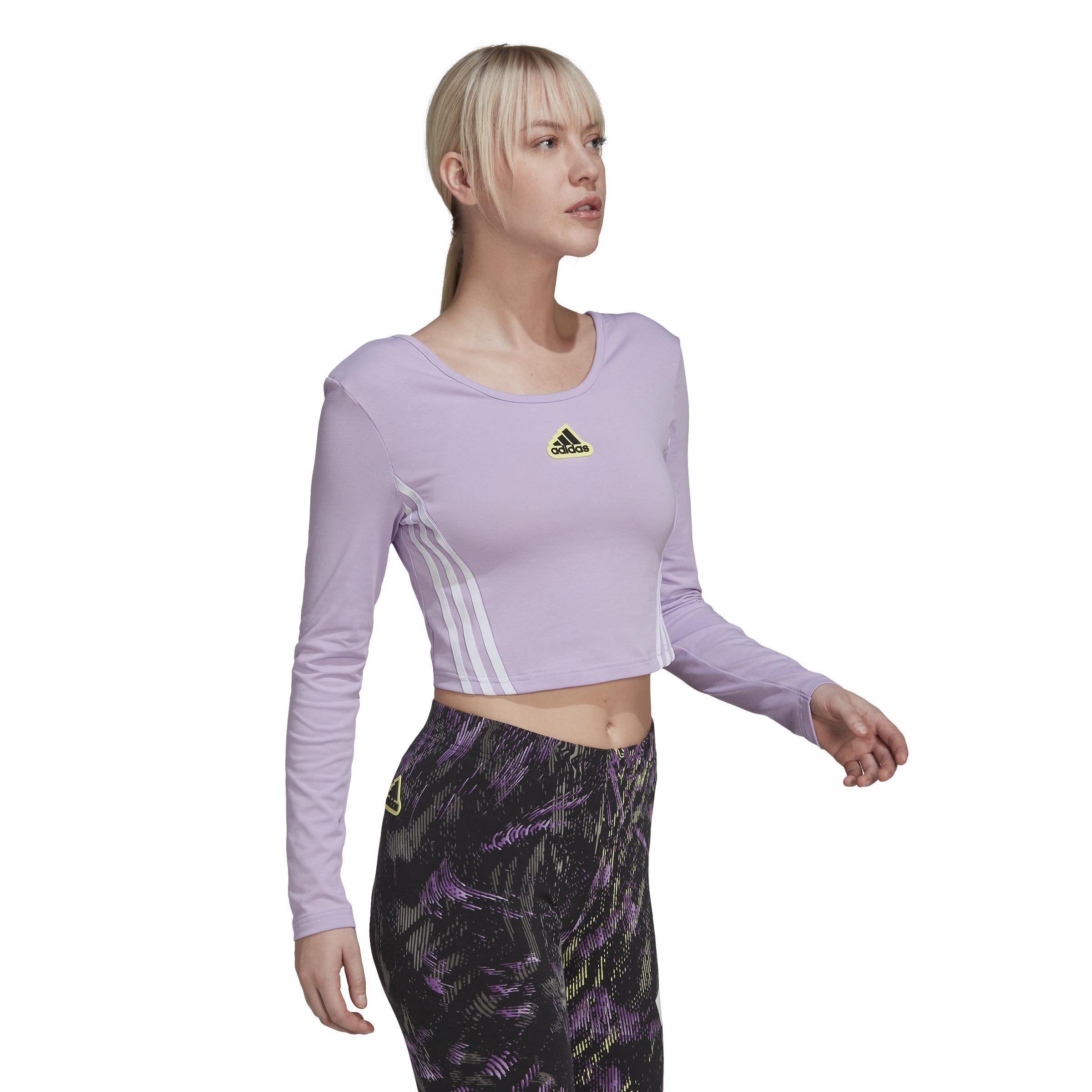 Hyperpulse Crop Long Sleeve Long-Sleeve Top, Purple, A901_ONE, large image number 11