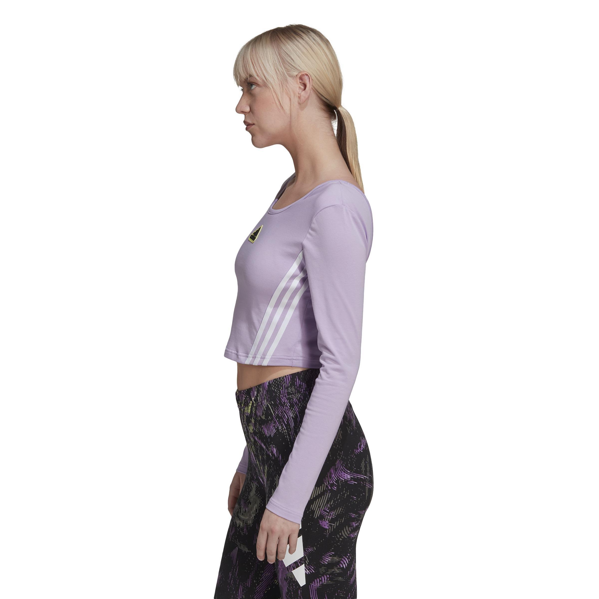 Hyperpulse Crop Long Sleeve Long-Sleeve Top, Purple, , large image number 12