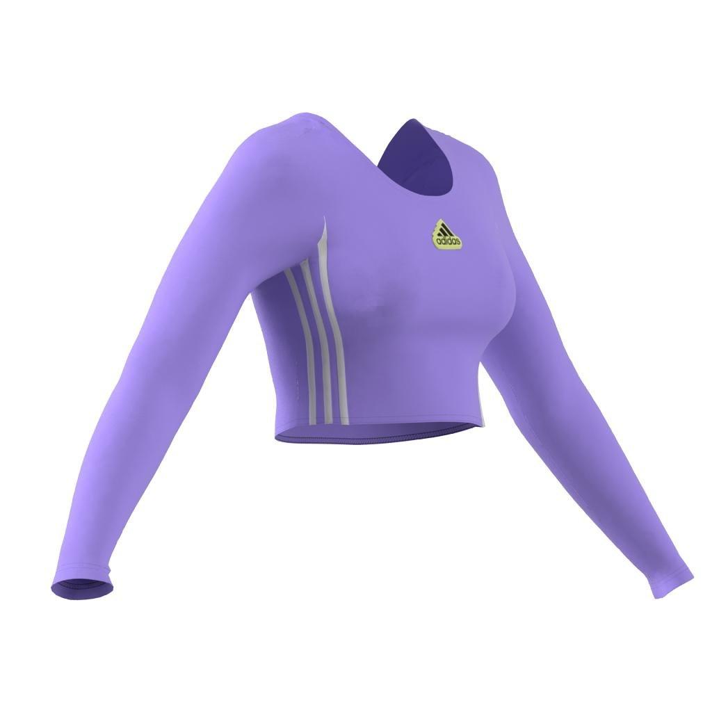 Hyperpulse Crop Long Sleeve Long-Sleeve Top, Purple, , large image number 13