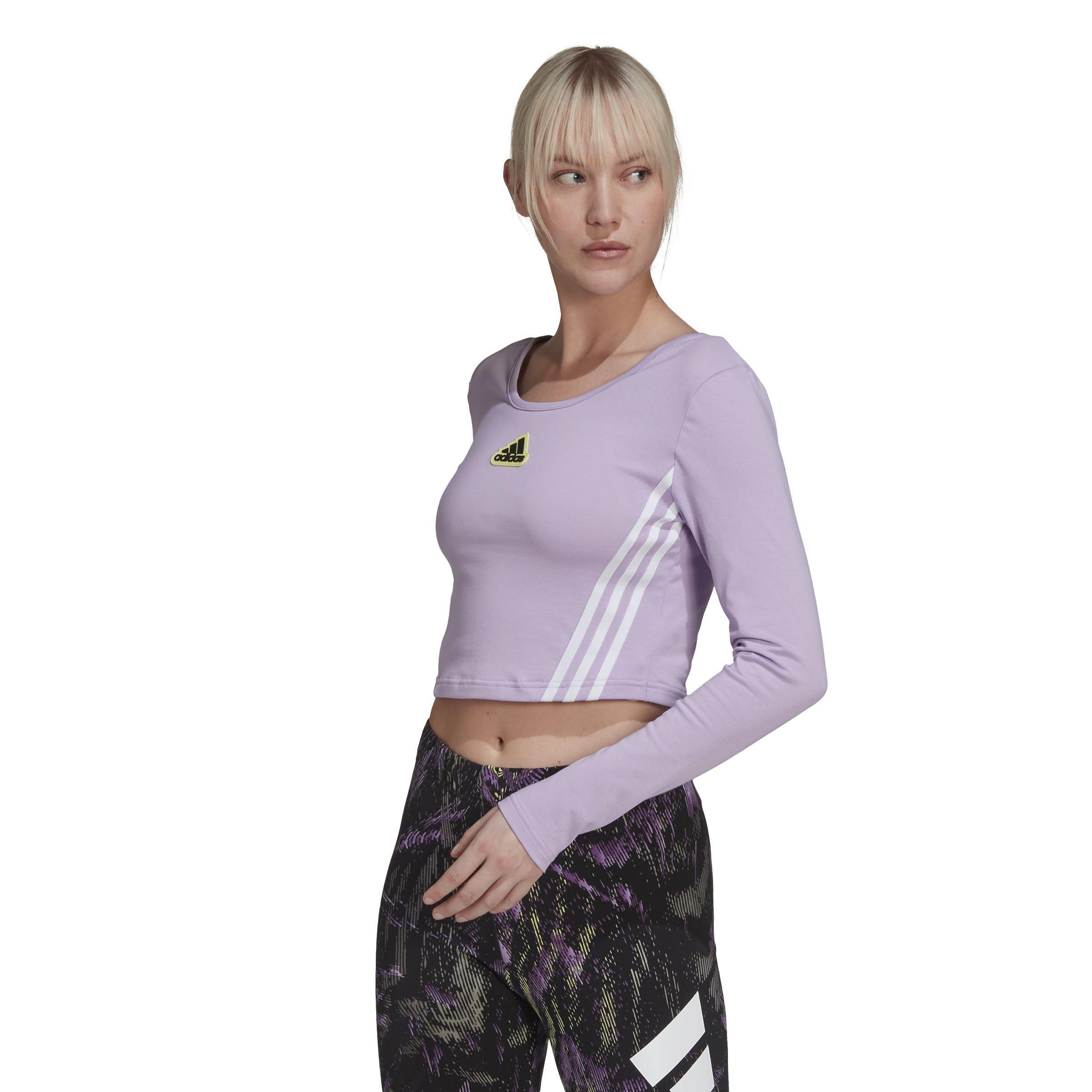 Hyperpulse Crop Long Sleeve Long-Sleeve Top, Purple, A901_ONE, large image number 14