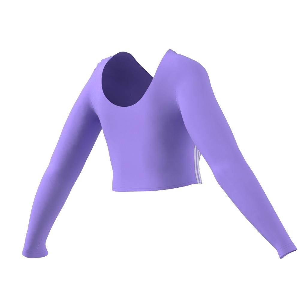 Hyperpulse Crop Long Sleeve Long-Sleeve Top, Purple, A901_ONE, large image number 16