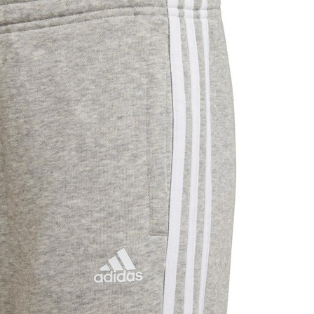 Kids Girls Adidas Essentials 3-Stripes Joggers, Grey, A901_ONE, large image number 4