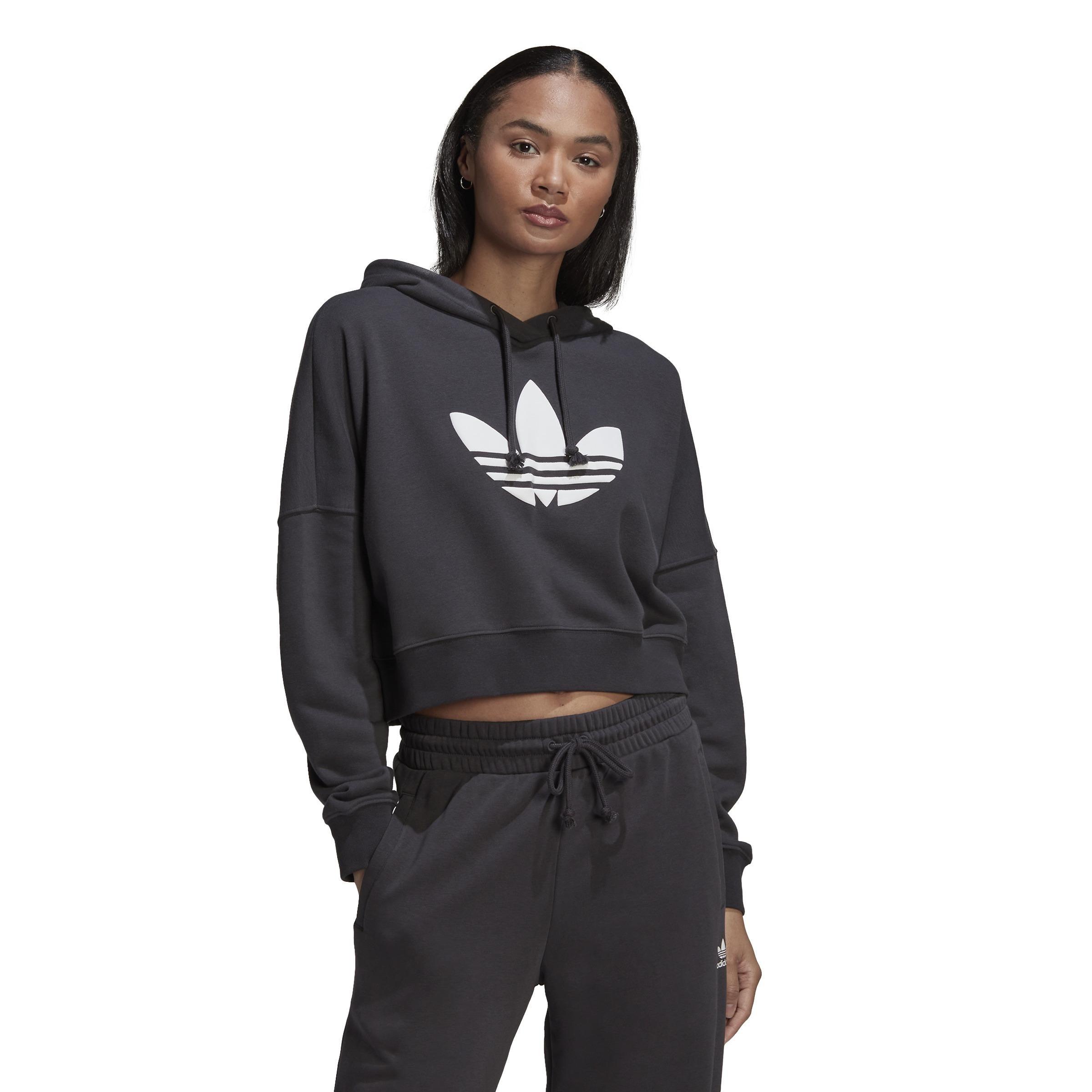 Cropped Hoodie, Grey, A901_ONE, large image number 0