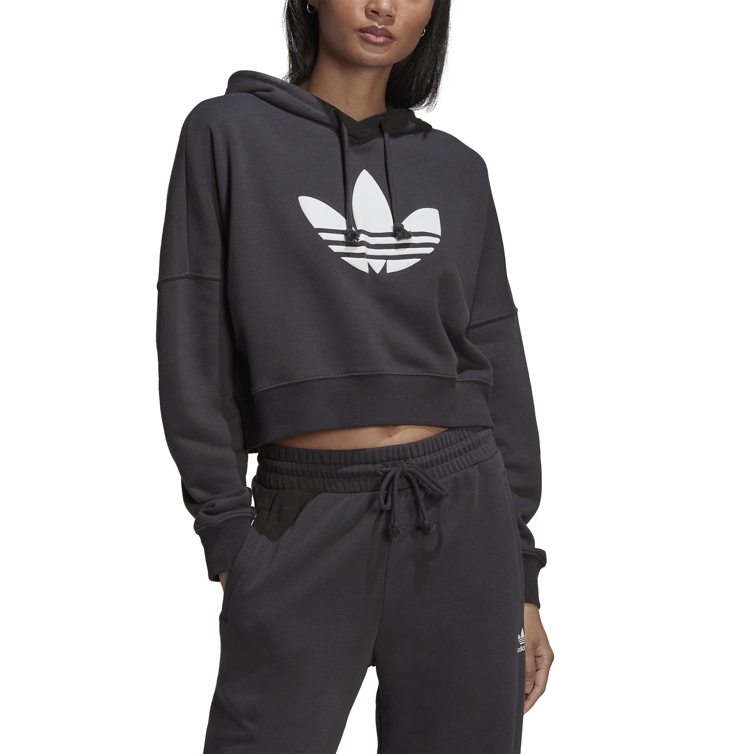 Cropped Hoodie, Grey, A901_ONE, large image number 3