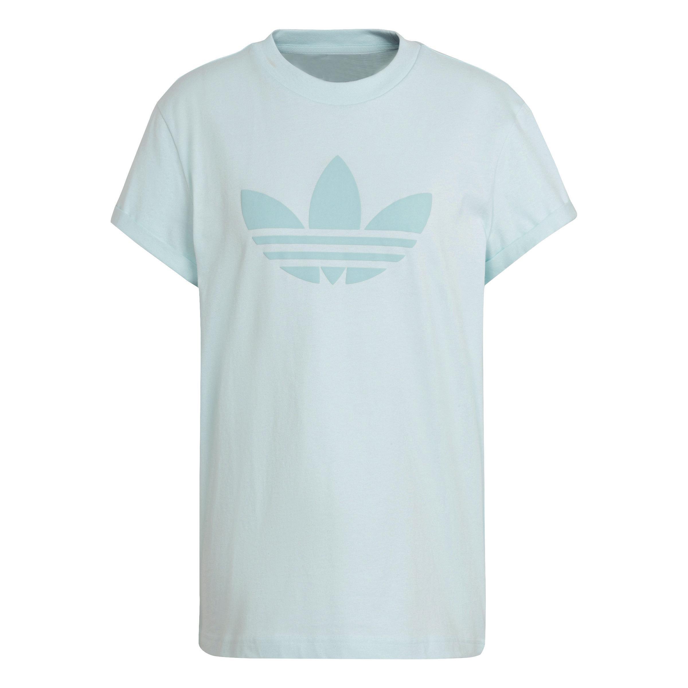 Women Loose Cotton T-Shirt, Turquoise, A901_ONE, large image number 1