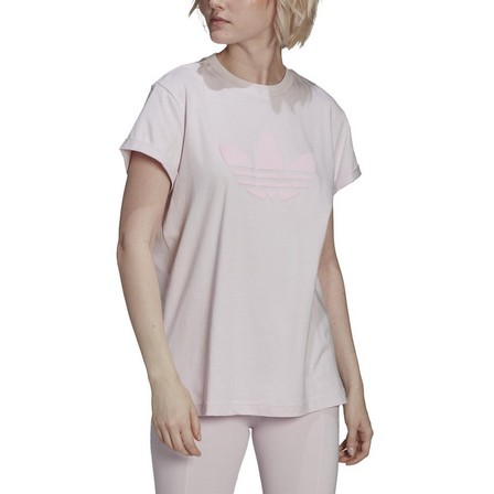 Women Loose Cotton T-Shirt, Pink, A901_ONE, large image number 0