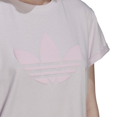 Women Loose Cotton T-Shirt, Pink, A901_ONE, large image number 5