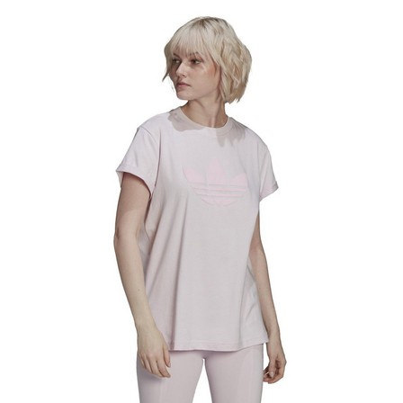 Women Loose Cotton T-Shirt, Pink, A901_ONE, large image number 6