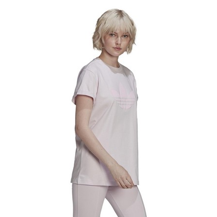 Women Loose Cotton T-Shirt, Pink, A901_ONE, large image number 7