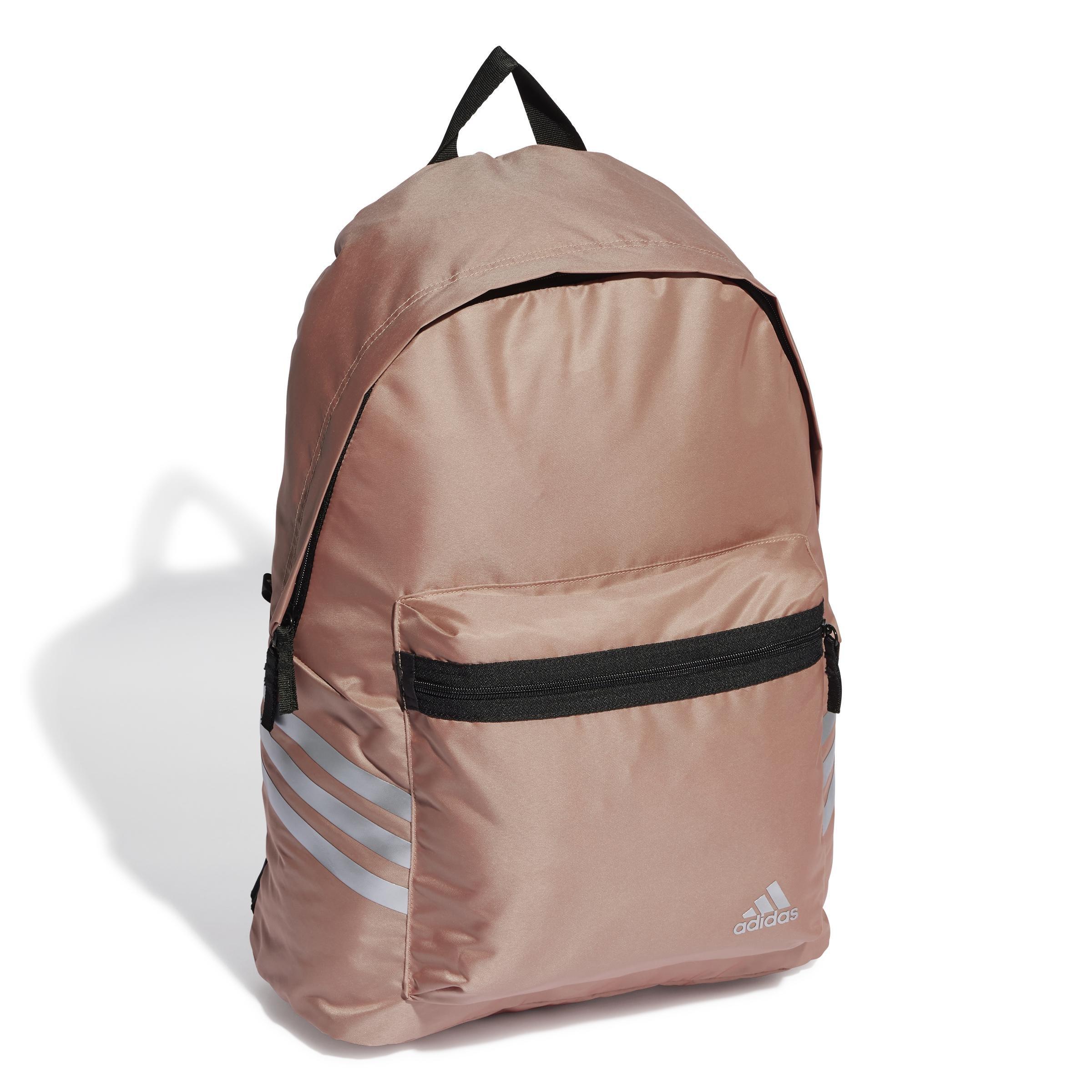 Unisex Classic 3-Stripes Glam Backpack, Red, A901_ONE, large image number 0