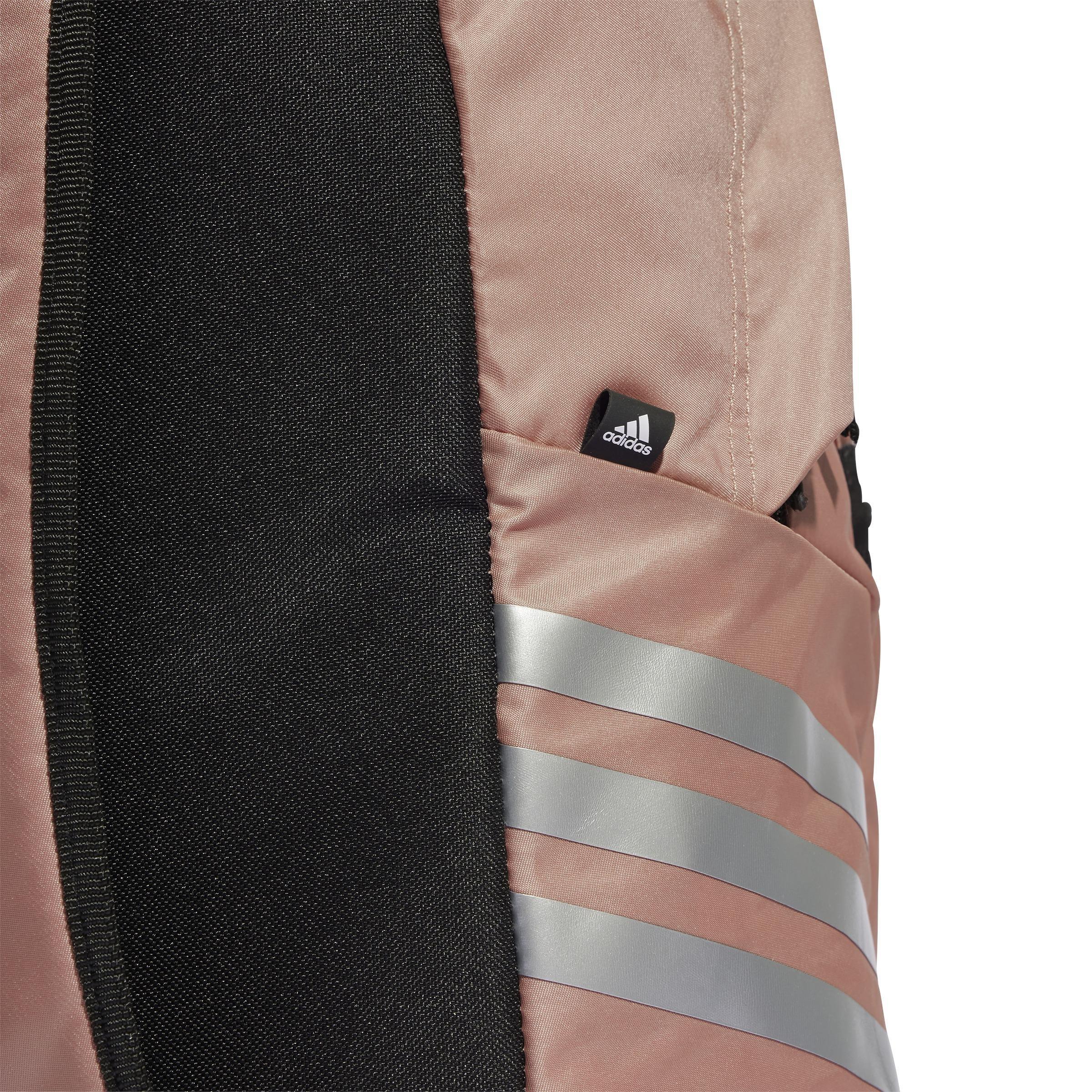 Unisex Classic 3-Stripes Glam Backpack, Red, A901_ONE, large image number 5