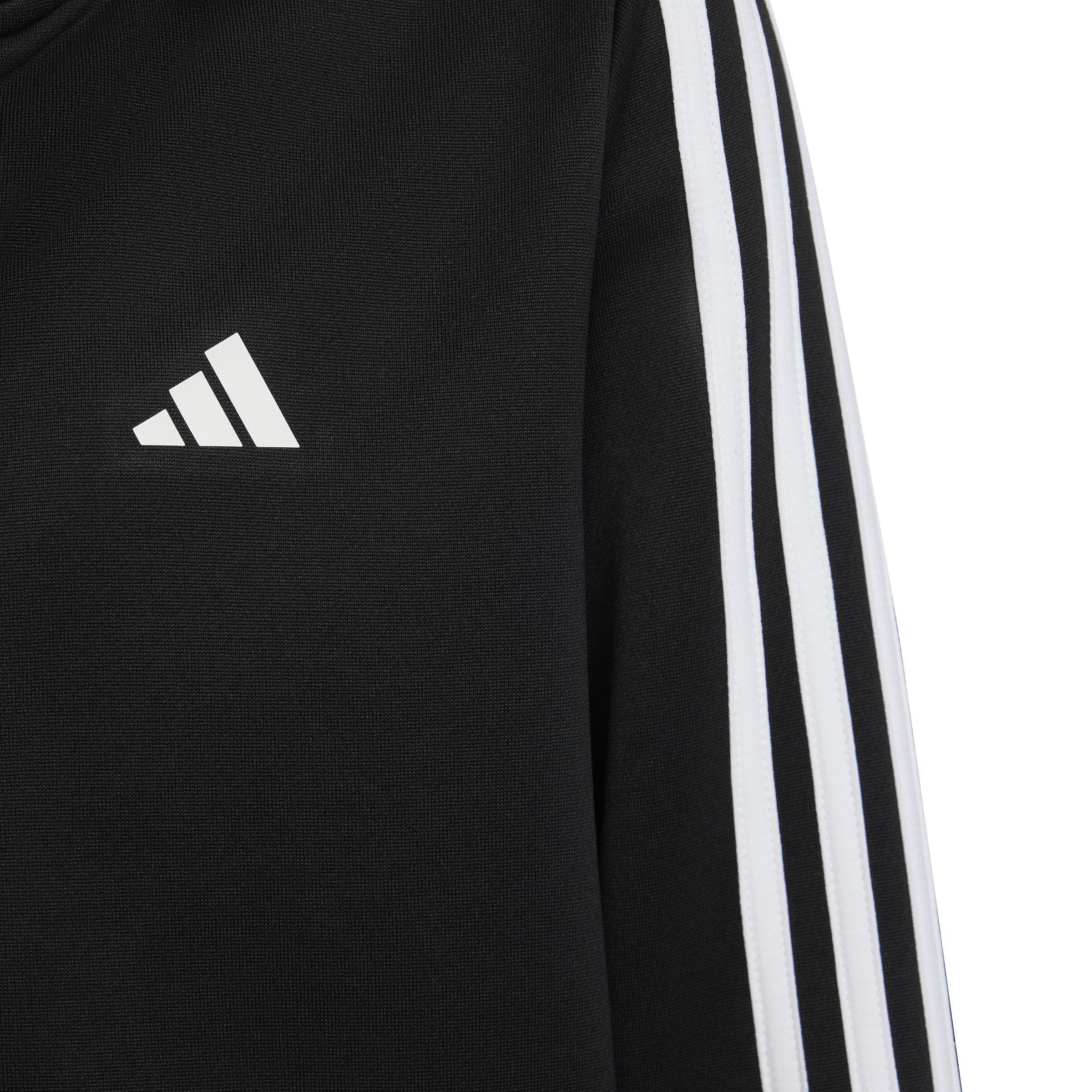 Kids 3-Stripes Regular-Fit Full-Zip Hoodie, Black, A901_ONE, large image number 3