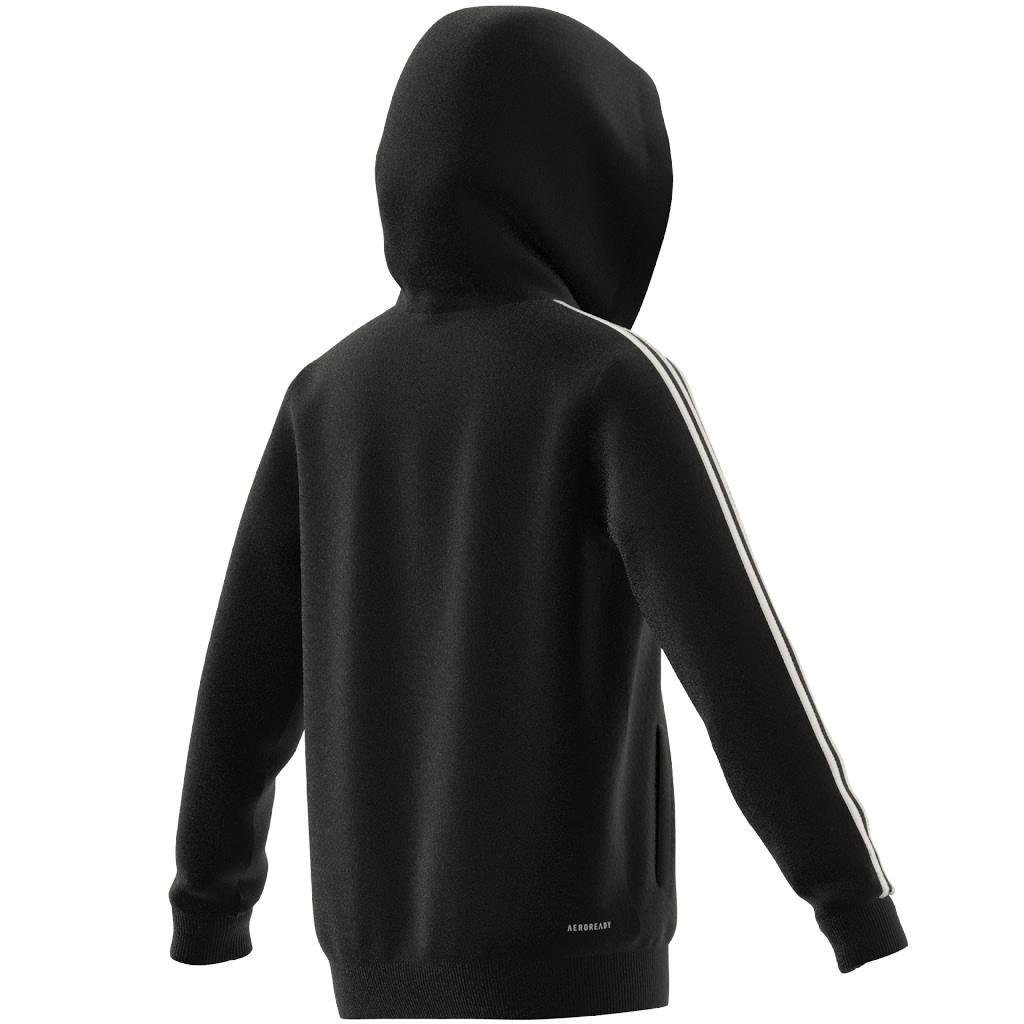 Kids 3-Stripes Regular-Fit Full-Zip Hoodie, Black, A901_ONE, large image number 12