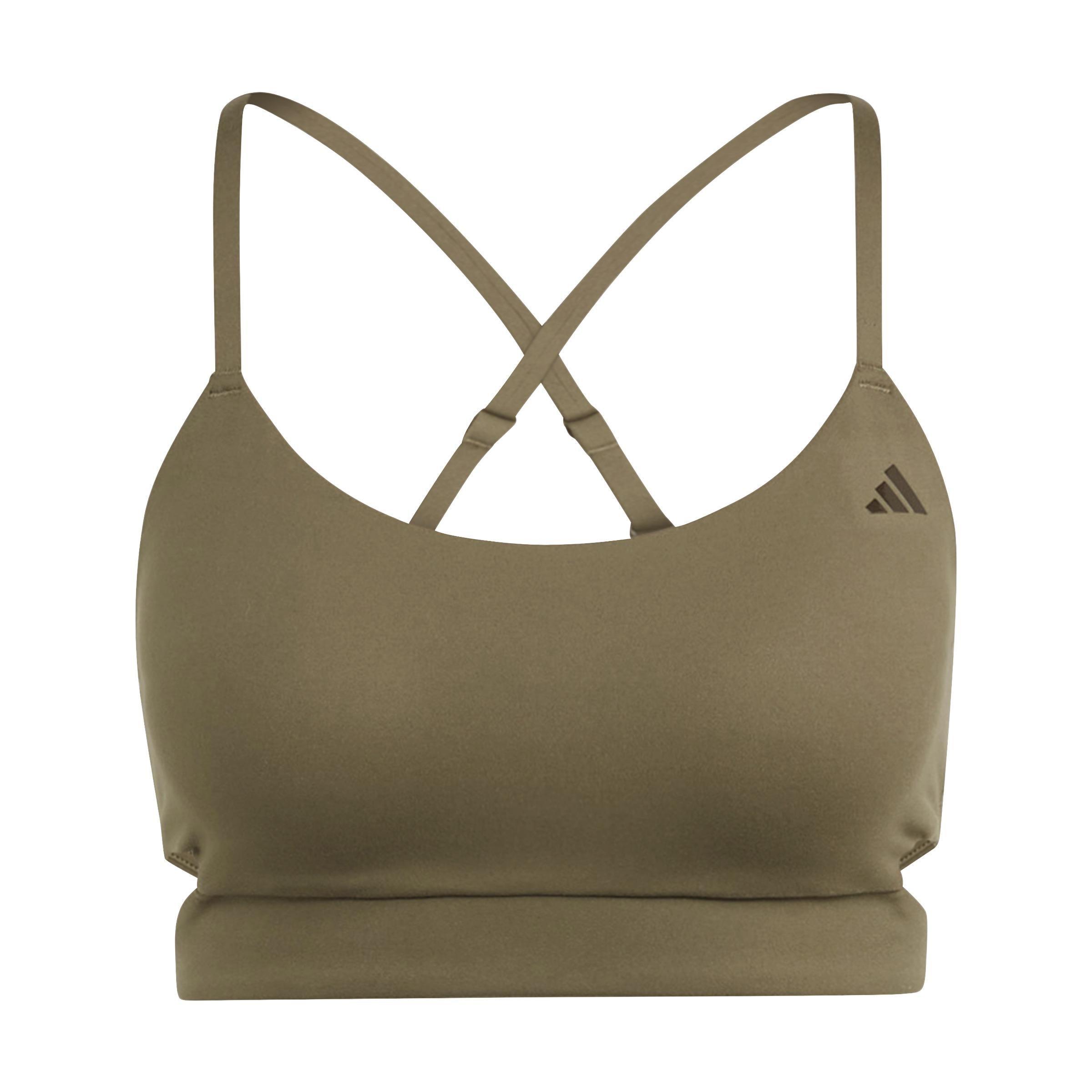 Yoga Studio Light-Support Longline Bra, Green, A901_ONE, large image number 1