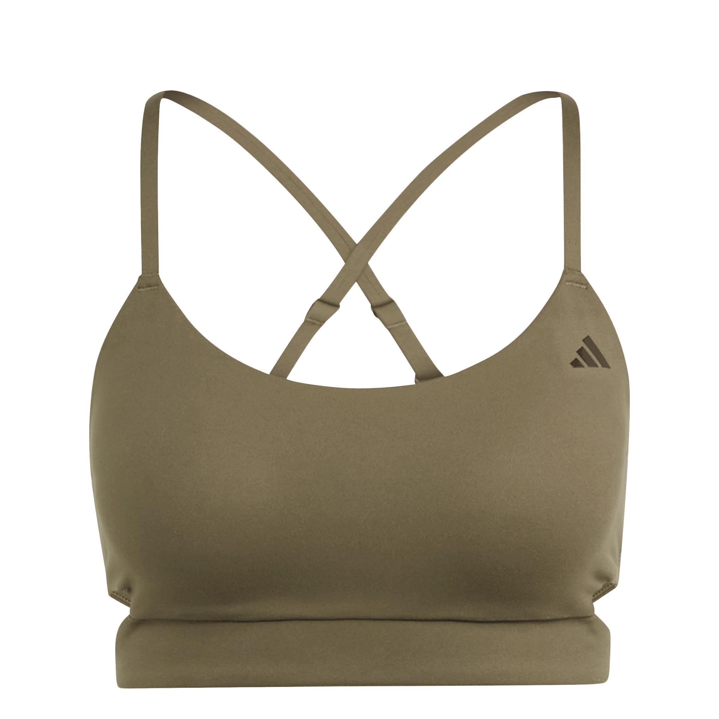 Yoga Studio Light-Support Longline Bra, Green, A901_ONE, large image number 2
