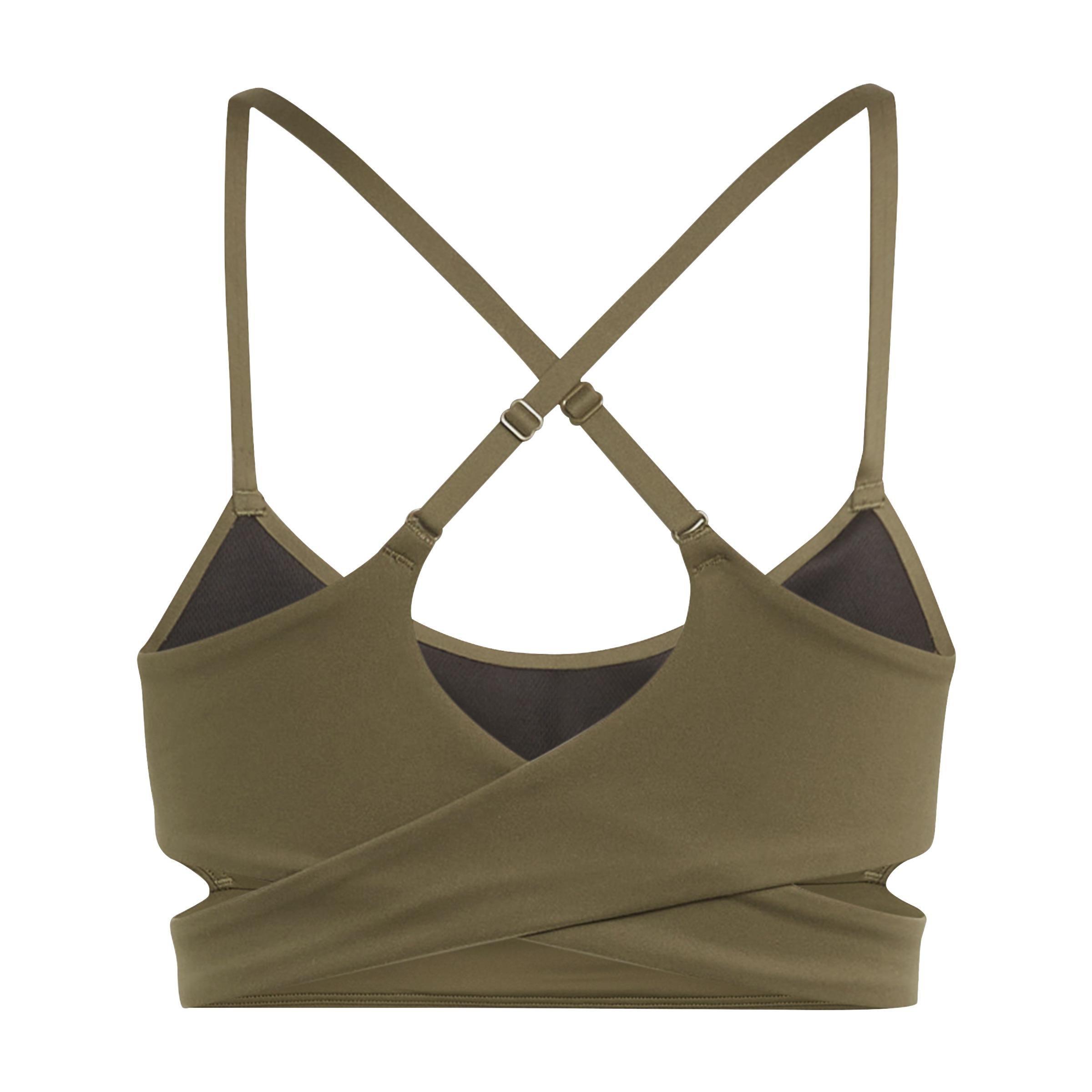 Yoga Studio Light-Support Longline Bra, Green, A901_ONE, large image number 3