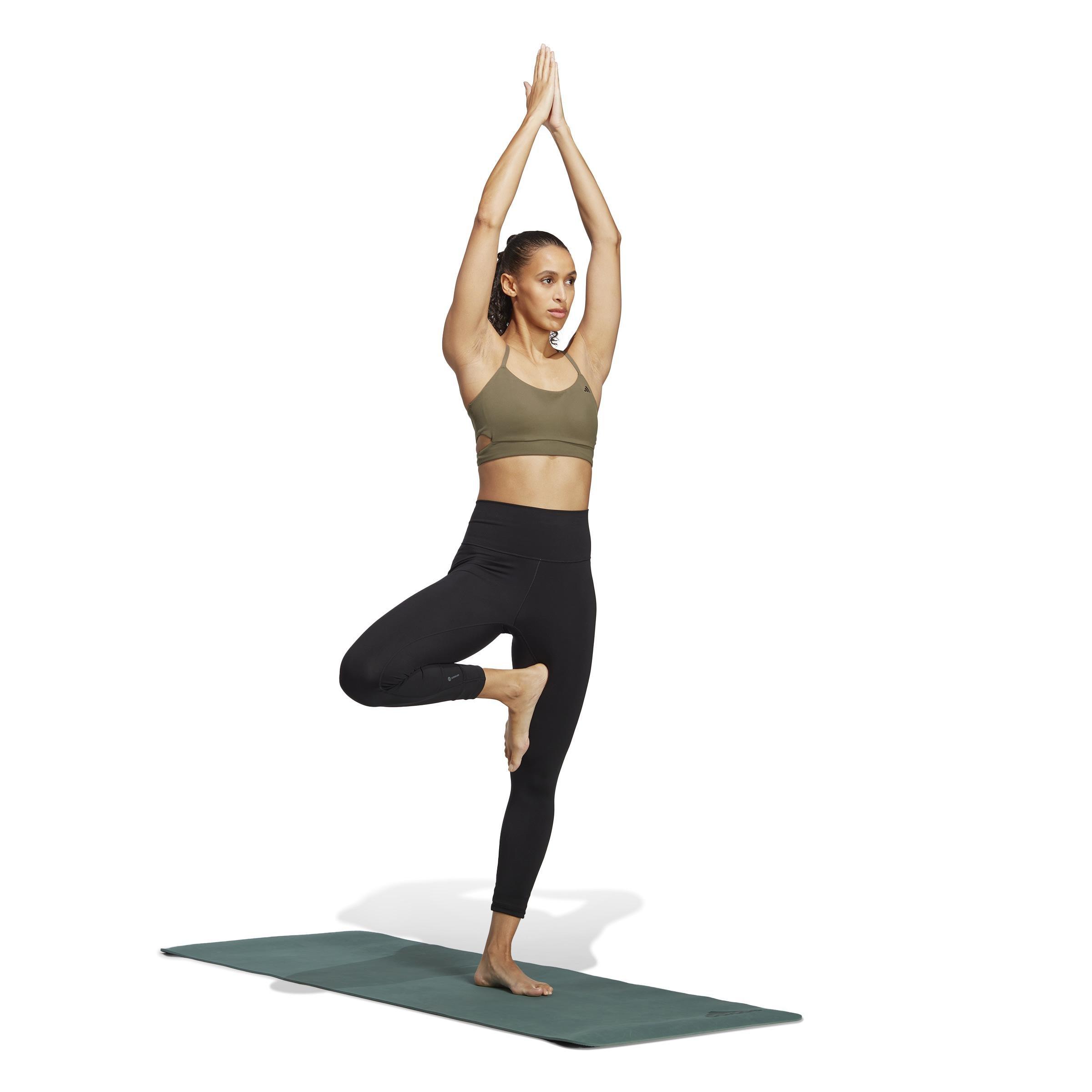 Yoga Studio Light-Support Longline Bra, Green, A901_ONE, large image number 11