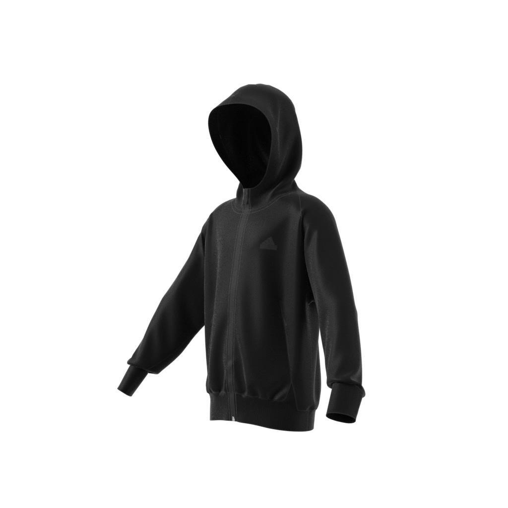 Unisex Kids Z.N.E. Full-Zip Hoodie, Black, A901_ONE, large image number 9