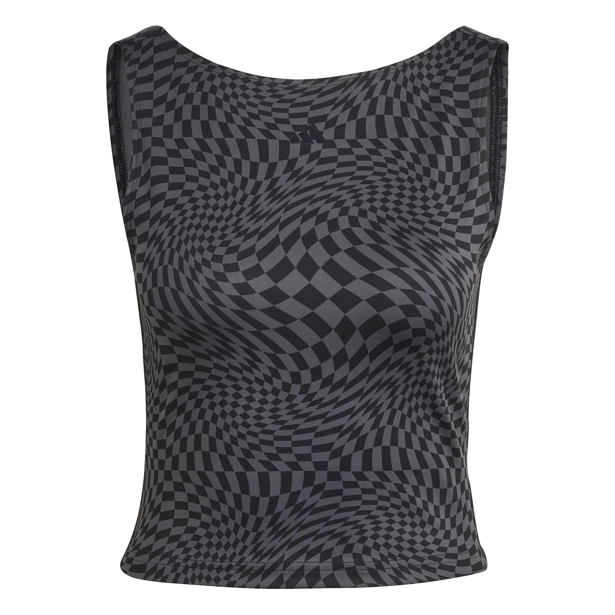 Print Clash Yoga Tank Top, Black, A901_ONE, large image number 1