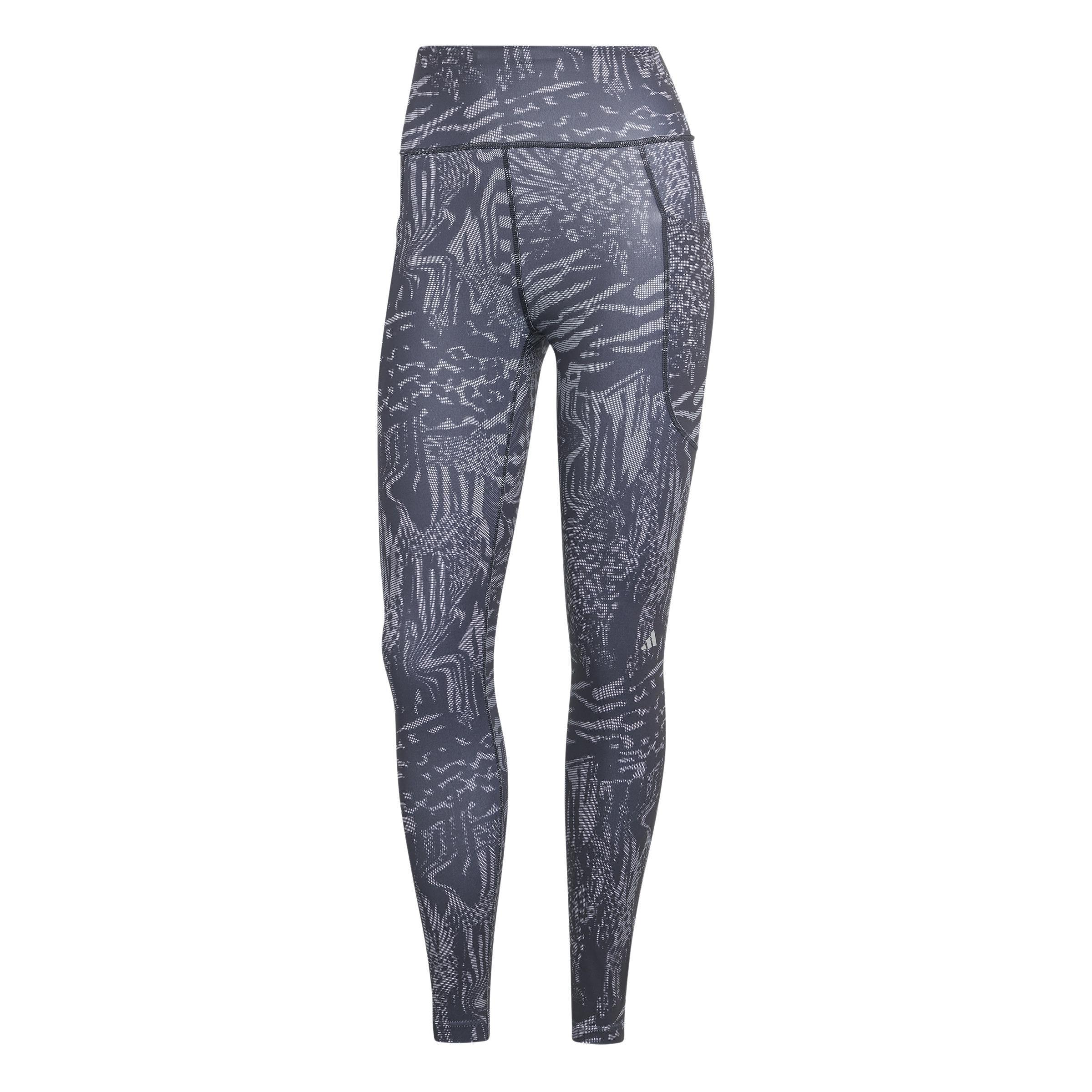 Daily Run Icons Print 7/8 Leggings, Black, A901_ONE, large image number 0