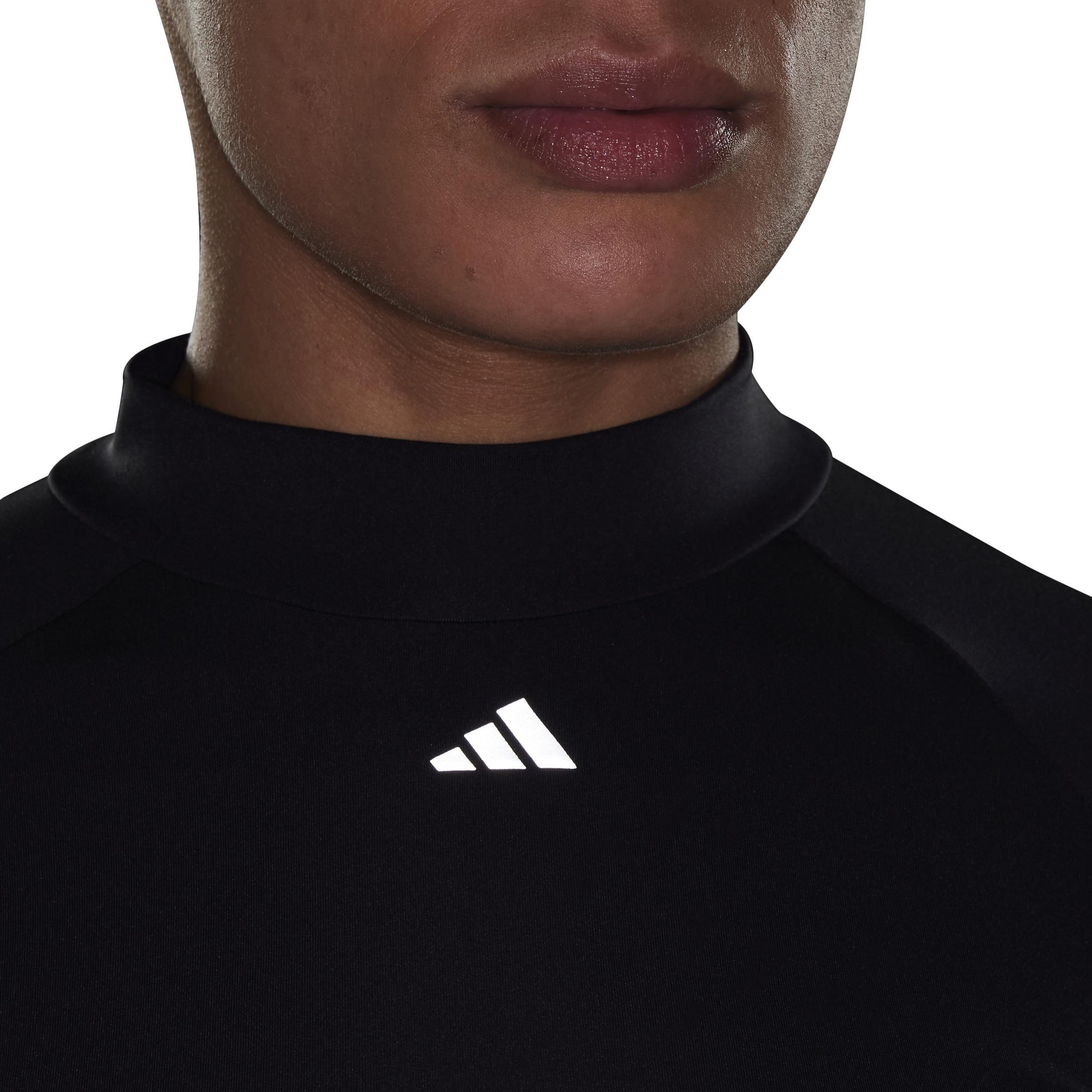 Long-Sleeve Top Crop Top, Black, , large image number 4