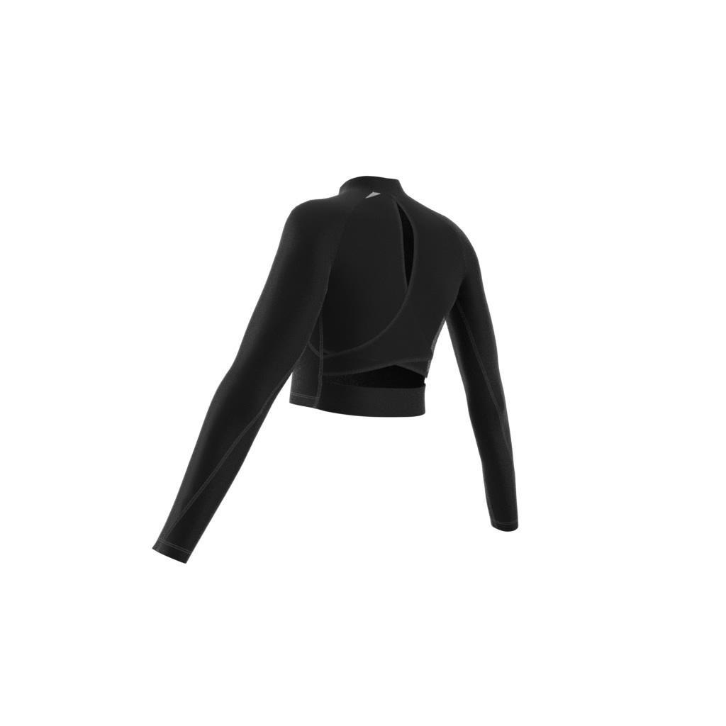 Long-Sleeve Top Crop Top, Black, , large image number 13