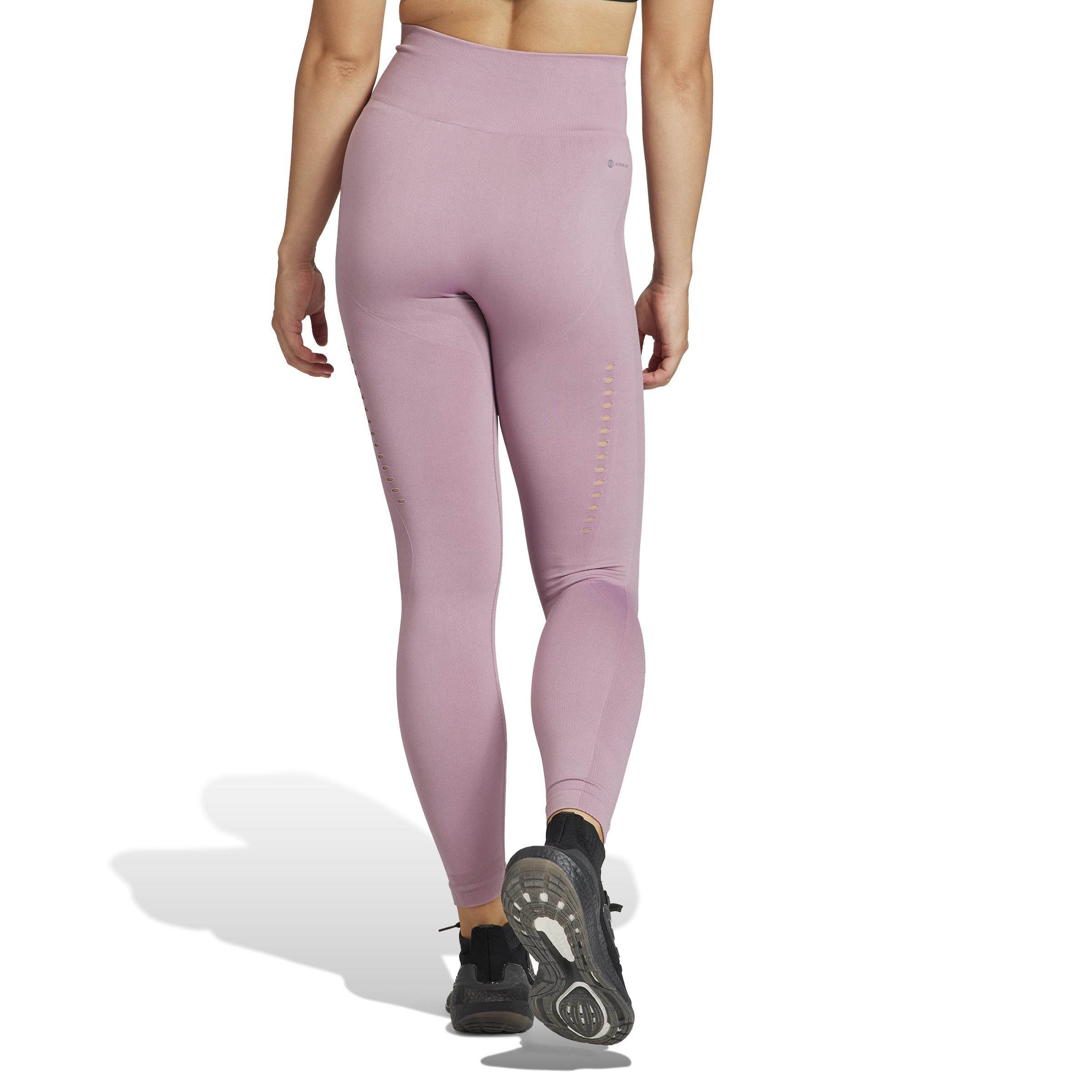 Yoga Seamless 7/8 Leggings, Pink, A901_ONE, large image number 1