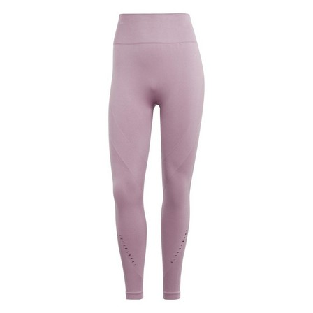 Women Yoga Seamless 7/8 Leggings, Pink, A901_ONE, large image number 2