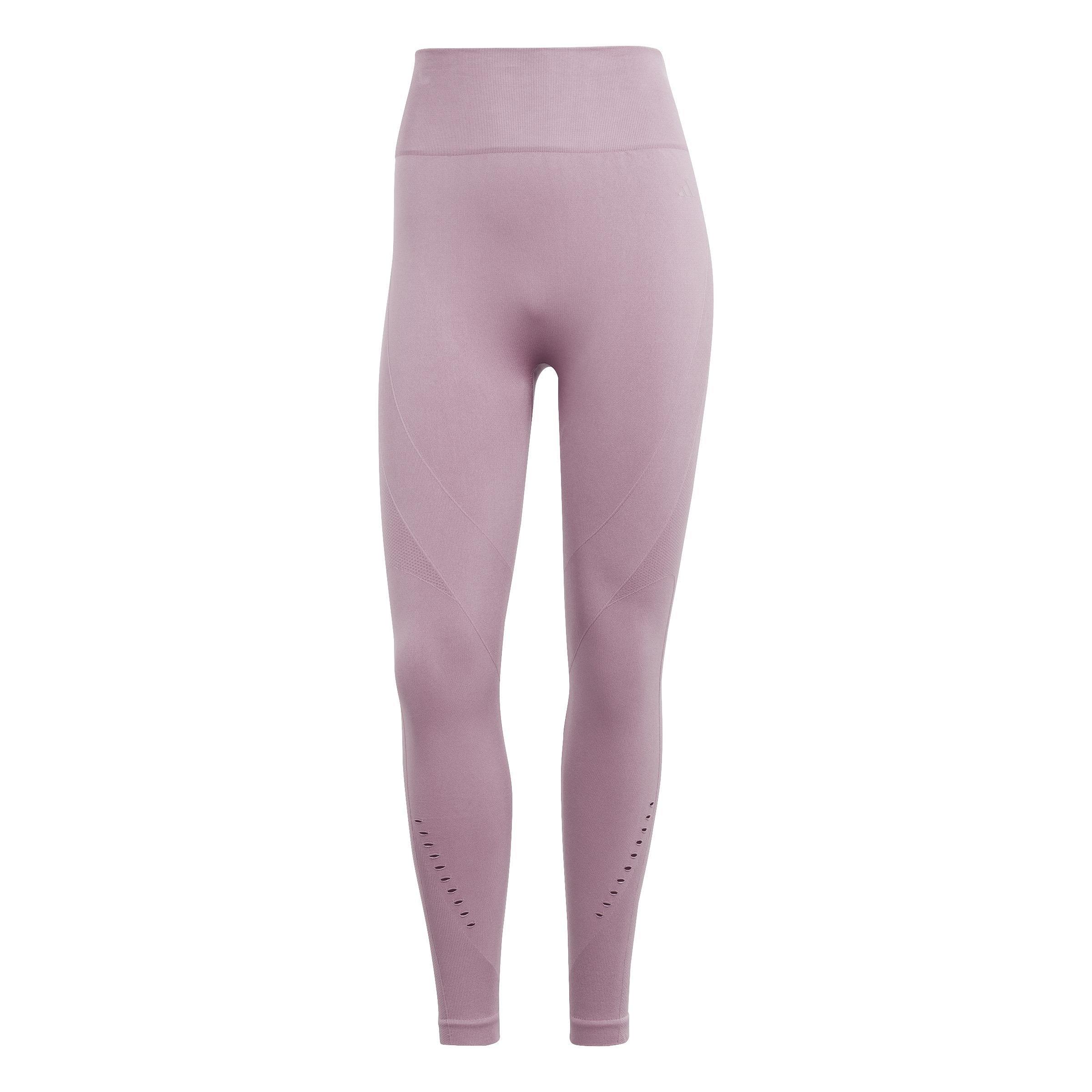 Yoga Seamless 7/8 Leggings, Pink, A901_ONE, large image number 3