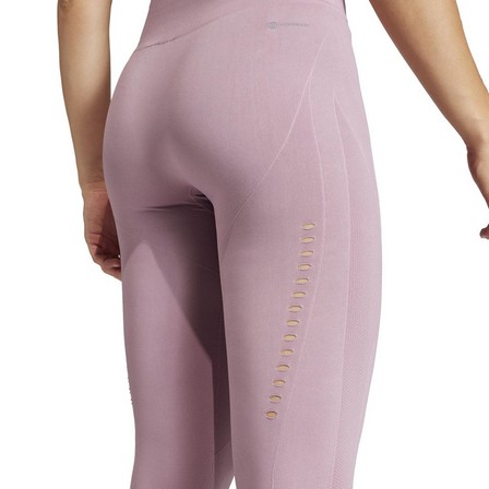 Women Yoga Seamless 7/8 Leggings, Pink, A901_ONE, large image number 4