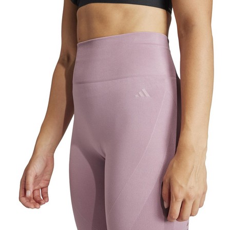Women Yoga Seamless 7/8 Leggings, Pink, A901_ONE, large image number 5