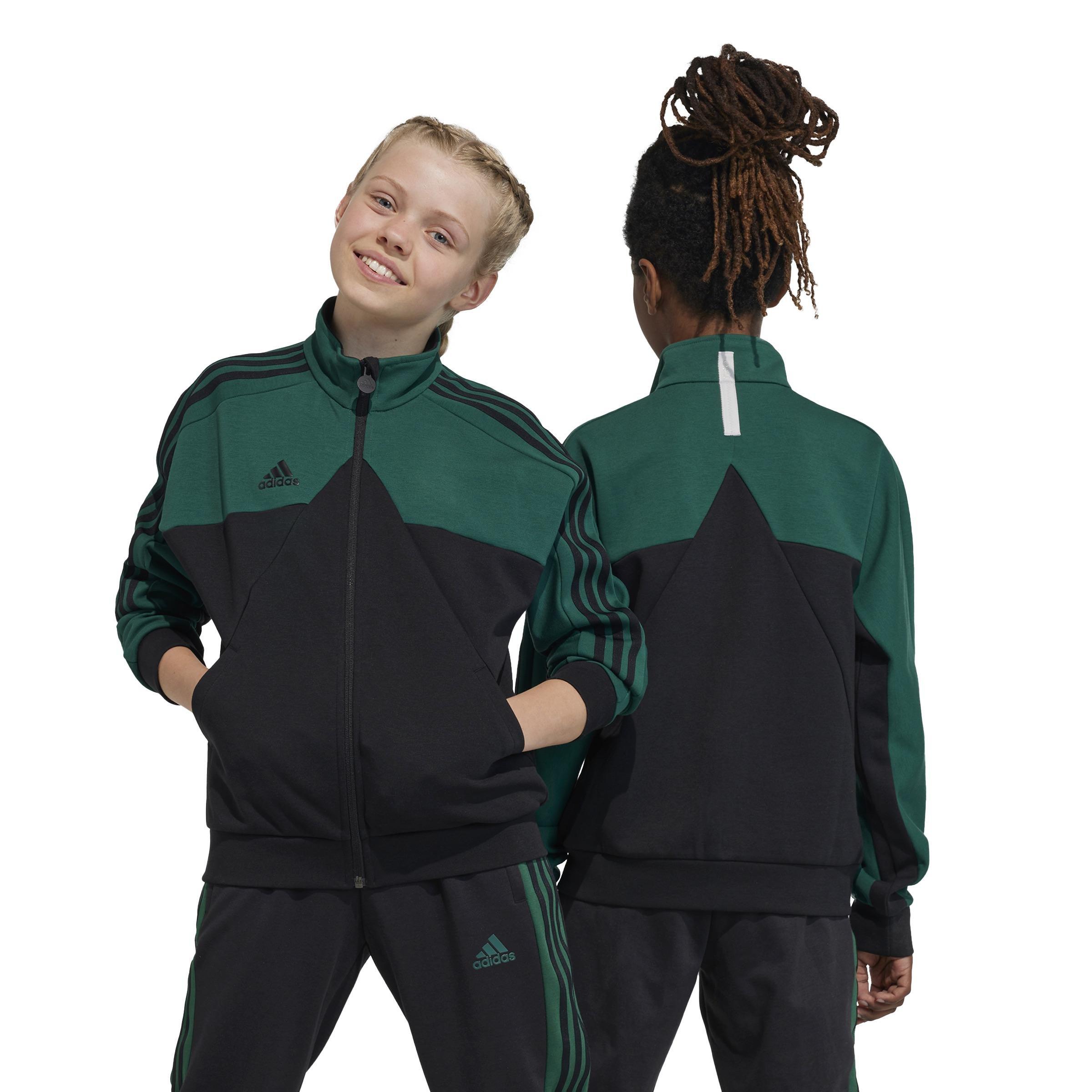 Unisex Kids Tiro Track Top, Green, A901_ONE, large image number 3