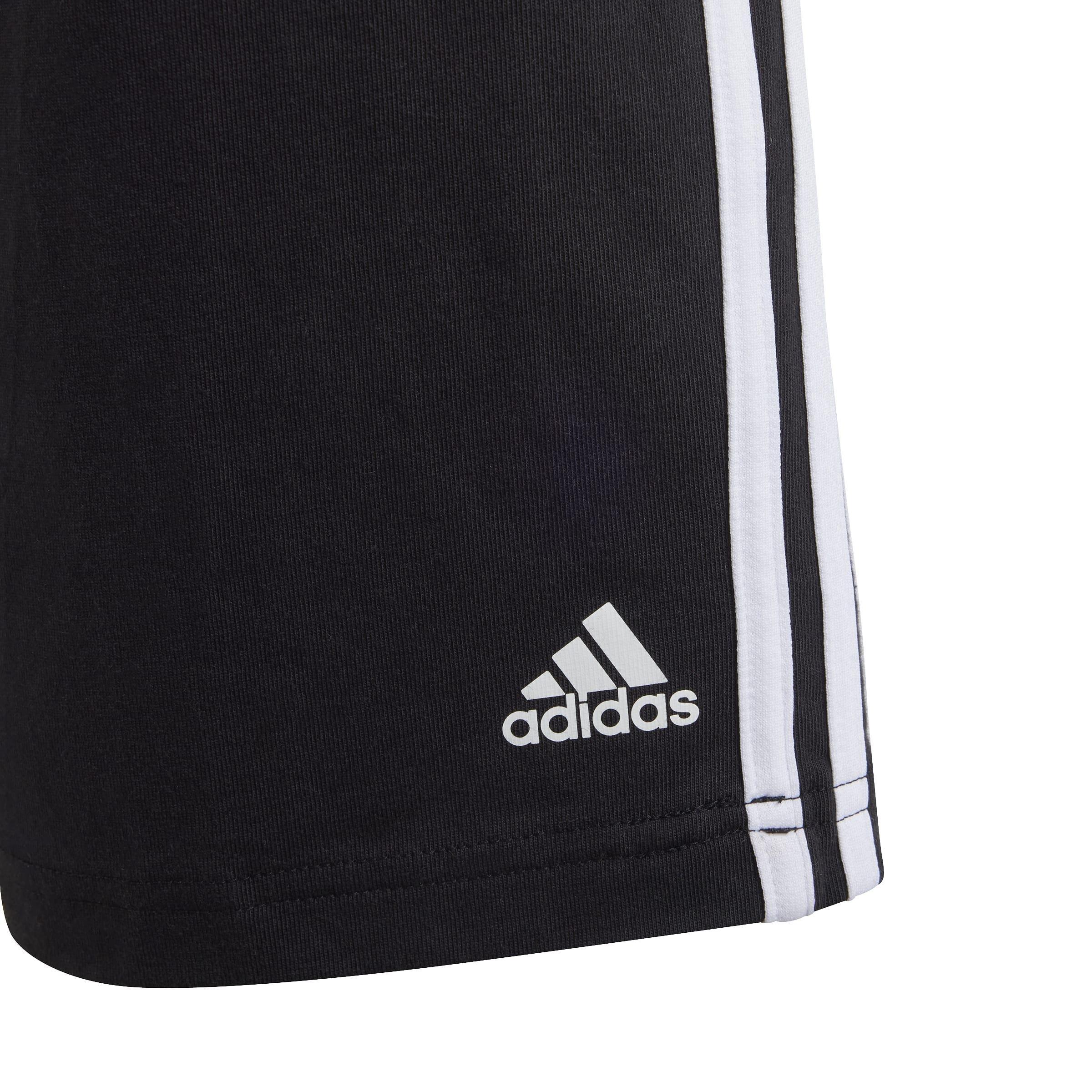 Unisex Kids Essentials 3-Stripes Knit Shorts, Black, A901_ONE, large image number 3