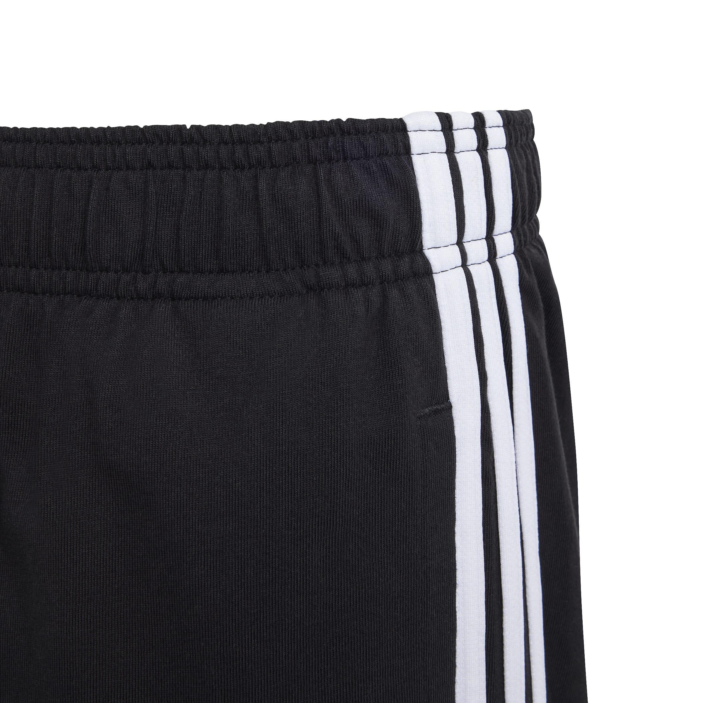 Unisex Kids Essentials 3-Stripes Knit Shorts, Black, A901_ONE, large image number 4