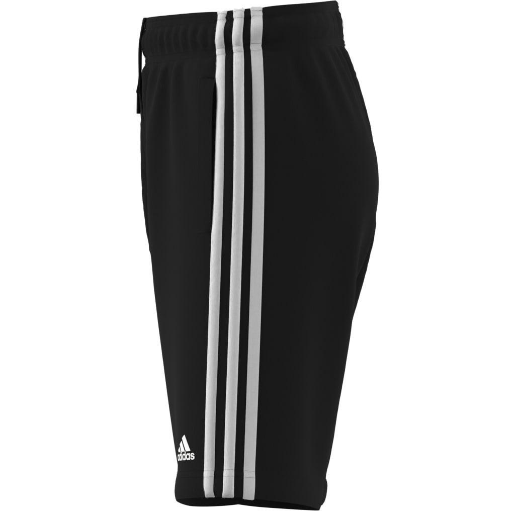 Unisex Kids Essentials 3-Stripes Knit Shorts, Black, A901_ONE, large image number 9