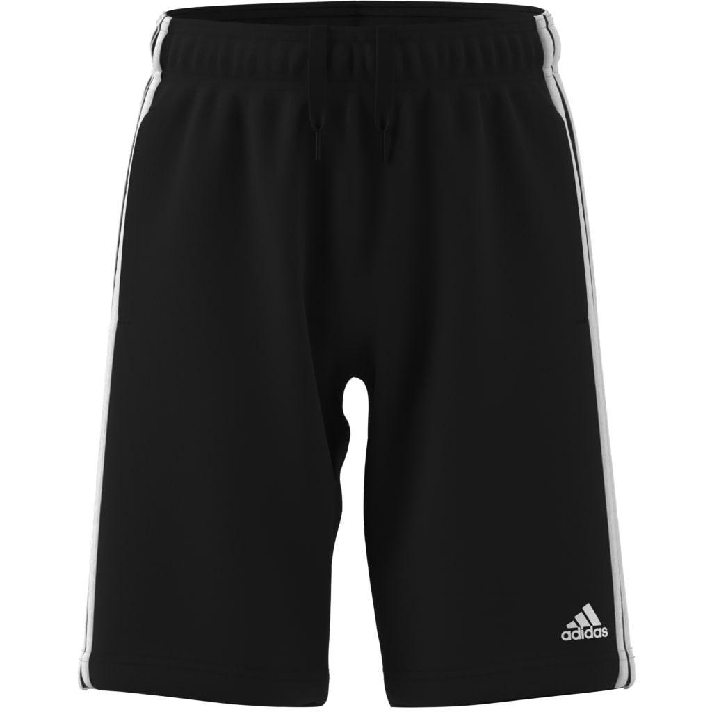 Unisex Kids Essentials 3-Stripes Knit Shorts, Black, A901_ONE, large image number 10