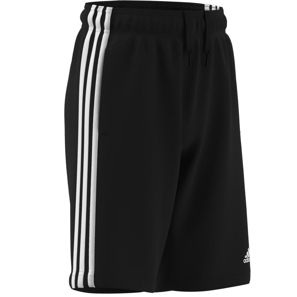 Unisex Kids Essentials 3-Stripes Knit Shorts, Black, A901_ONE, large image number 12