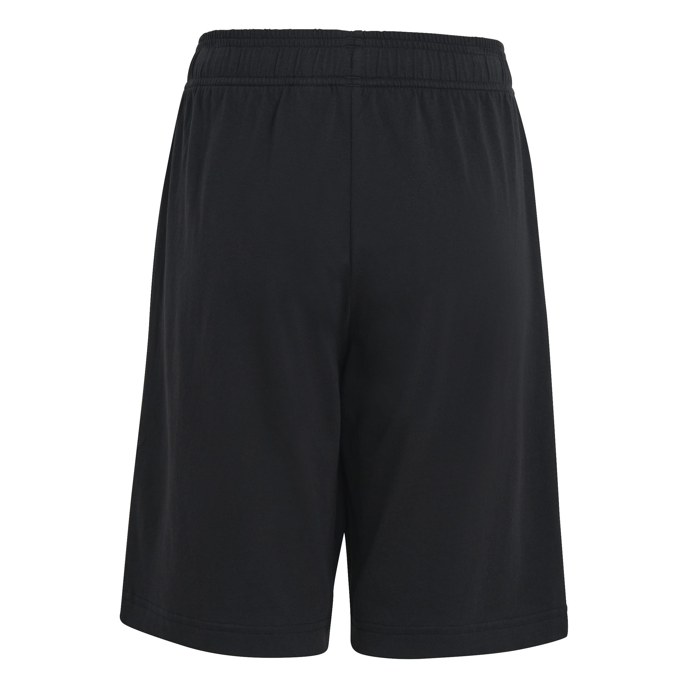 Unisex Kids Essentials Big Logo Cotton Shorts, Black, , large image number 2