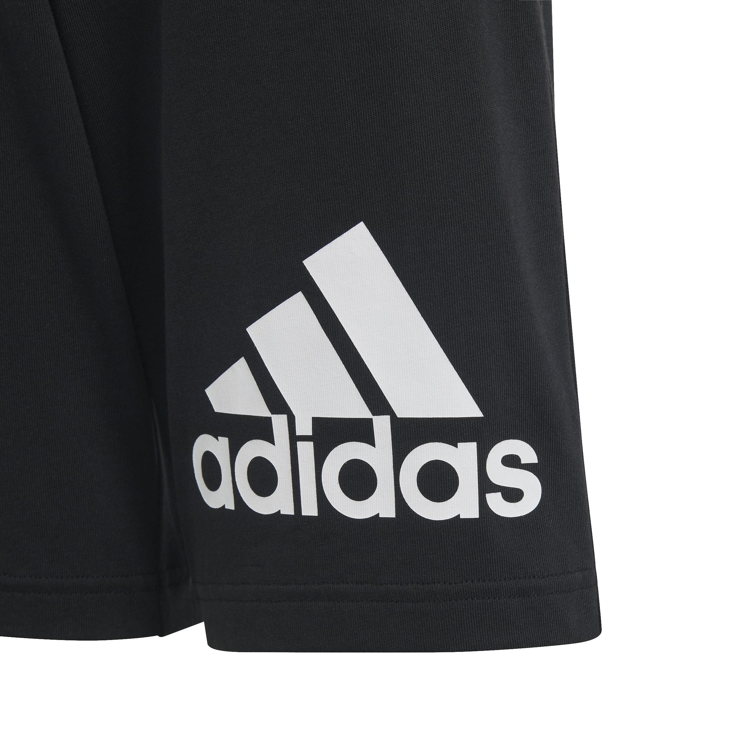 Unisex Kids Essentials Big Logo Cotton Shorts, Black, , large image number 4