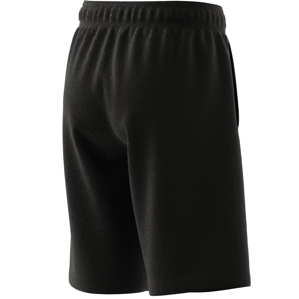 Unisex Kids Essentials Big Logo Cotton Shorts, Black, , large image number 10