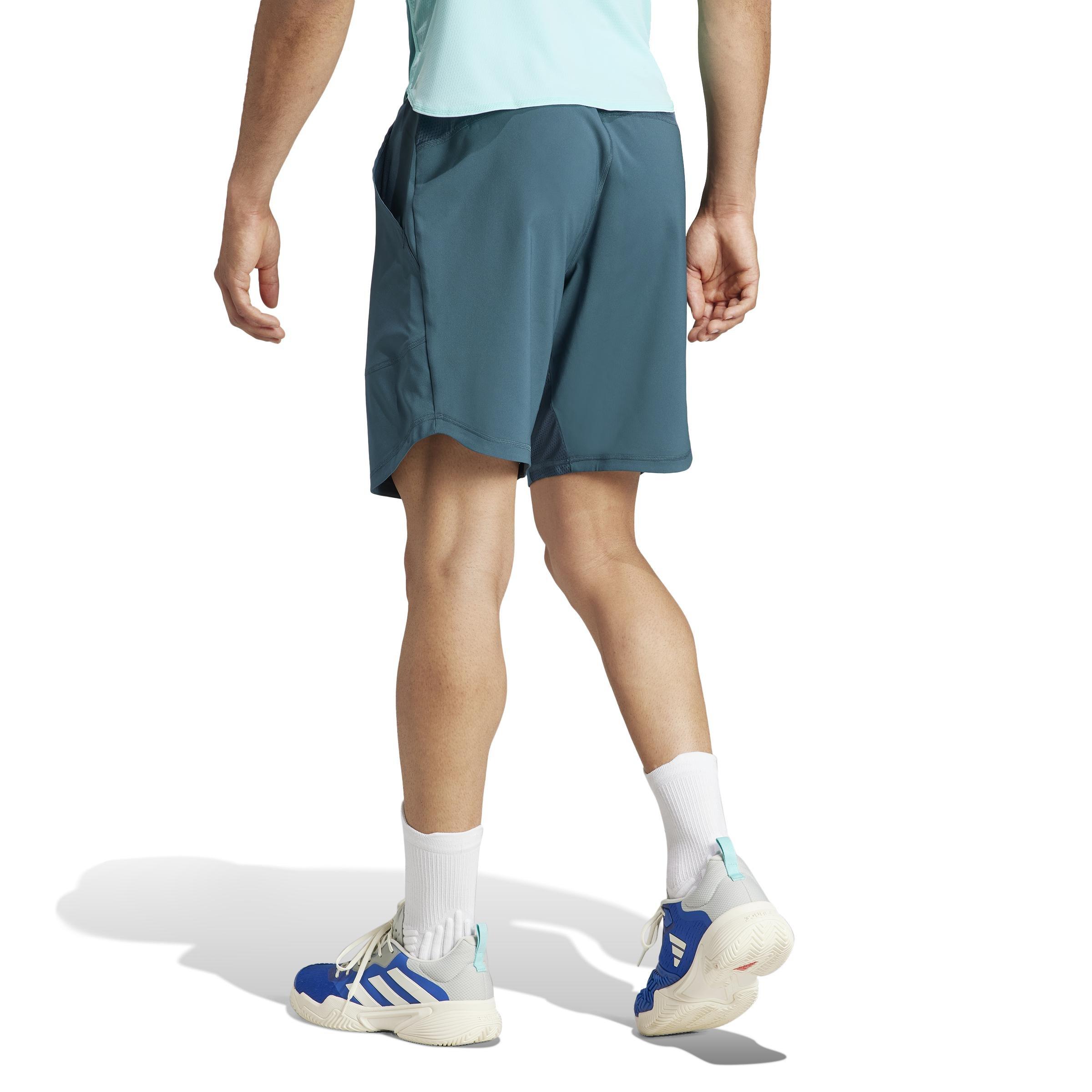 Tennis Aeroready 9-Inch Pro Shorts, Turquoise, A901_ONE, large image number 4