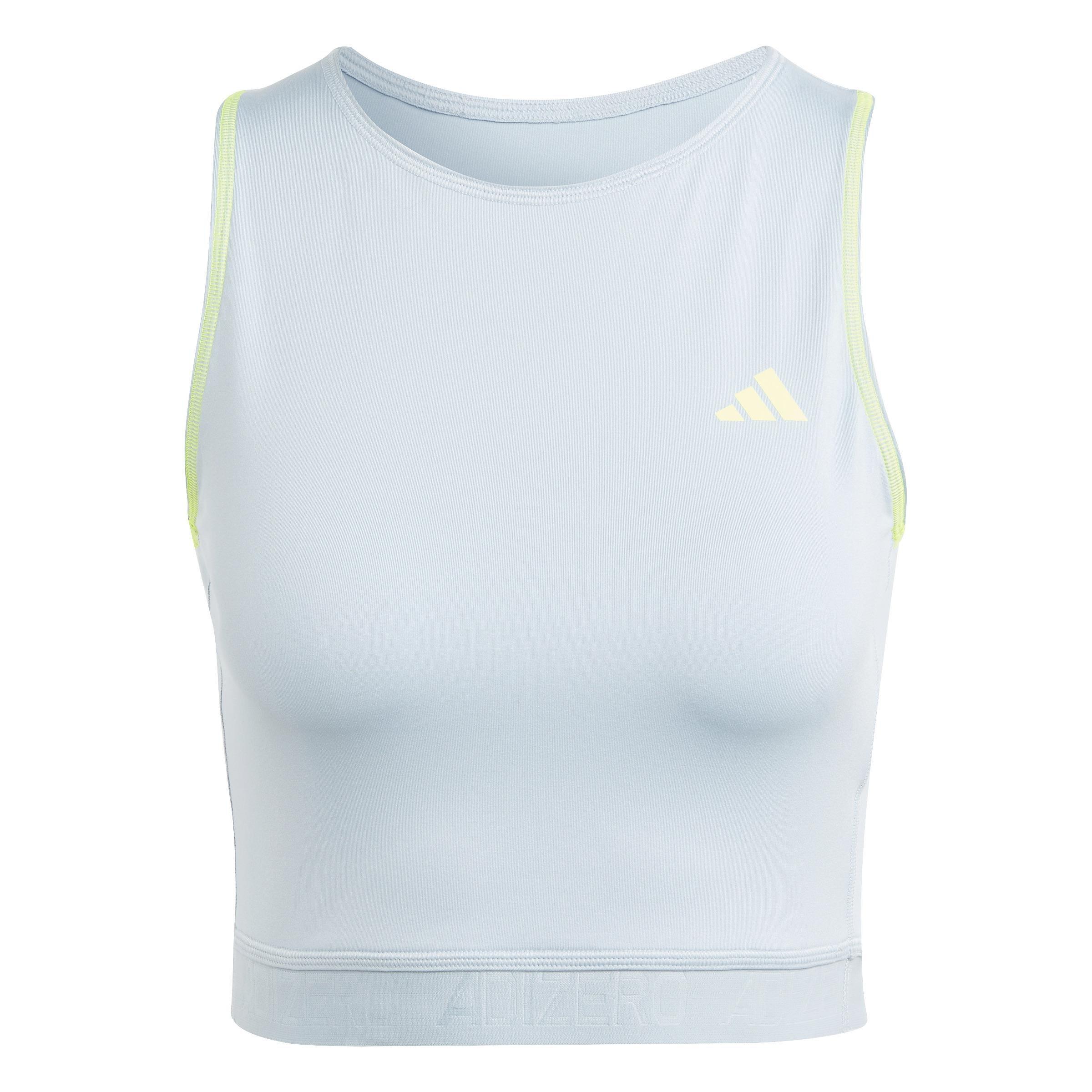 Adizero Running Crop Tank Top, Blue, , large image number 1