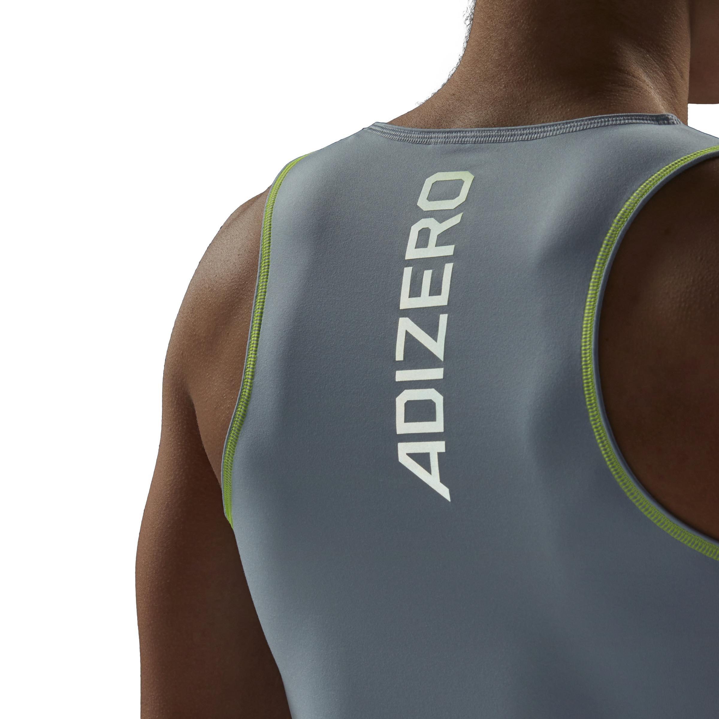 Adizero Running Crop Tank Top, Blue, , large image number 4