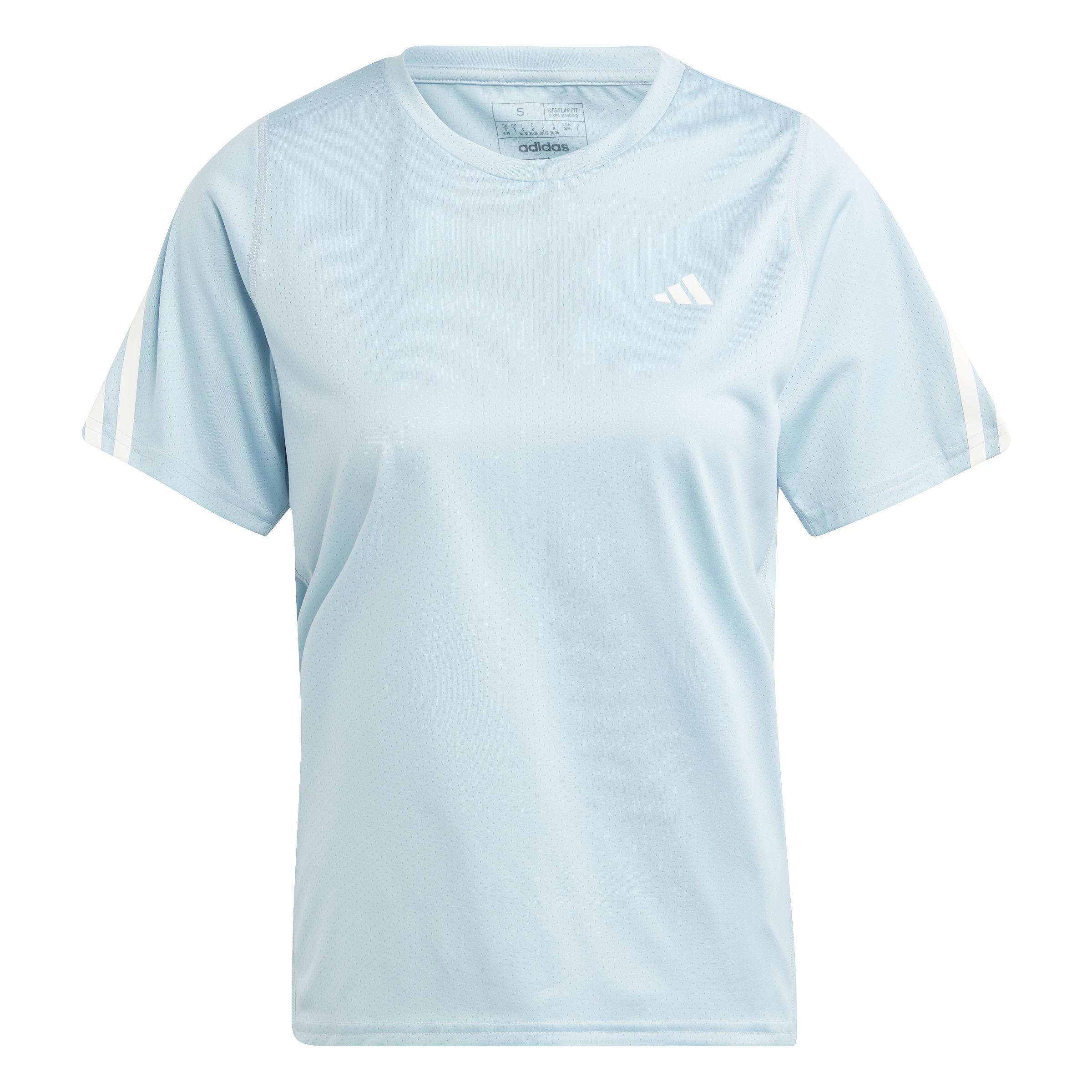 Run Icons 3-Stripes Low-Carbon Running T-Shirt, Blue, A901_ONE, large image number 1
