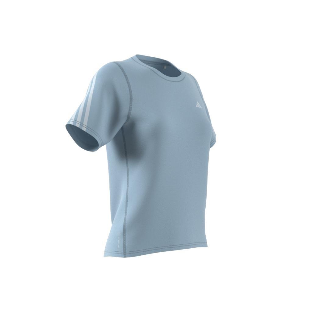 Run Icons 3-Stripes Low-Carbon Running T-Shirt, Blue, A901_ONE, large image number 8