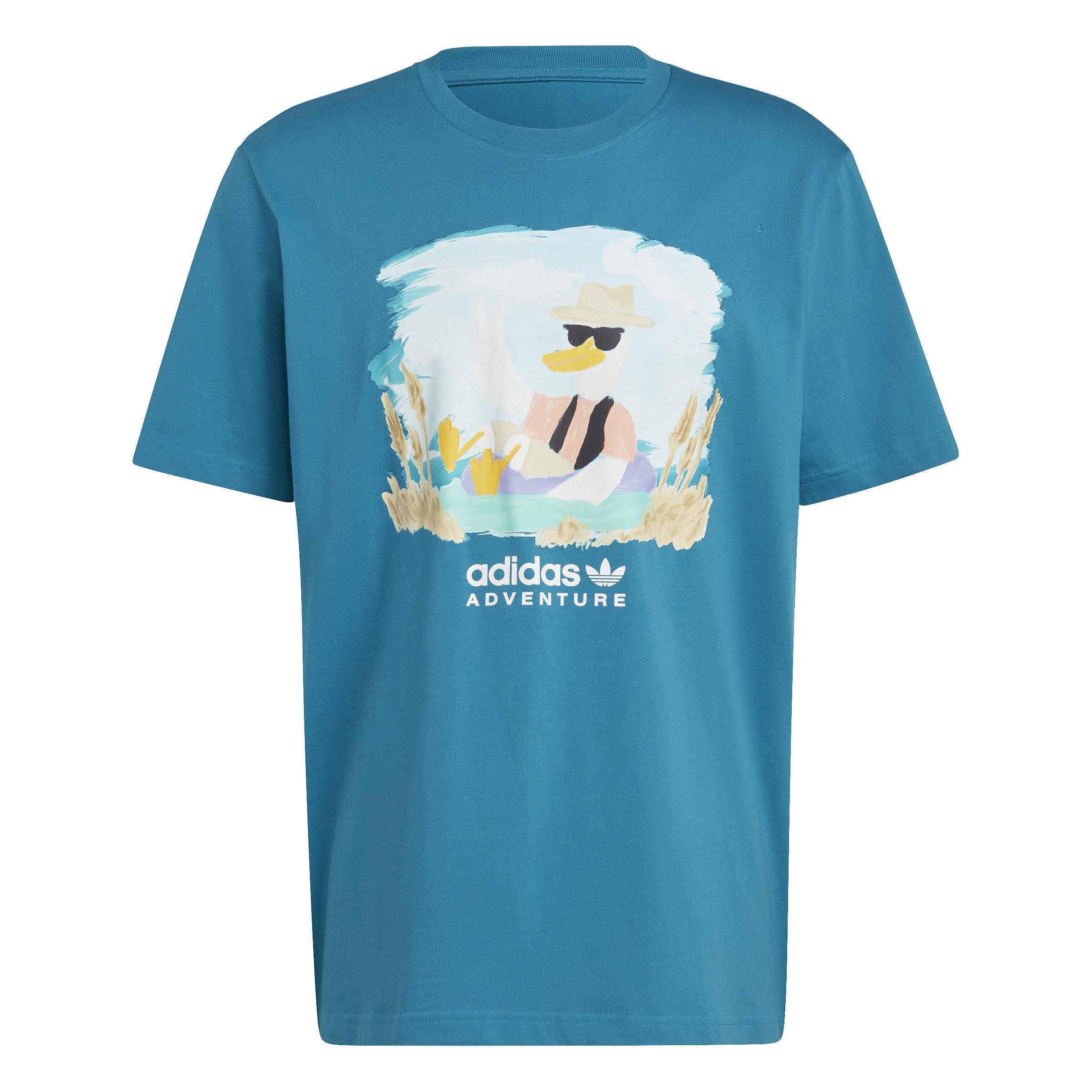 adidas Adventure Graphic T-Shirt, Turquoise, A901_ONE, large image number 0