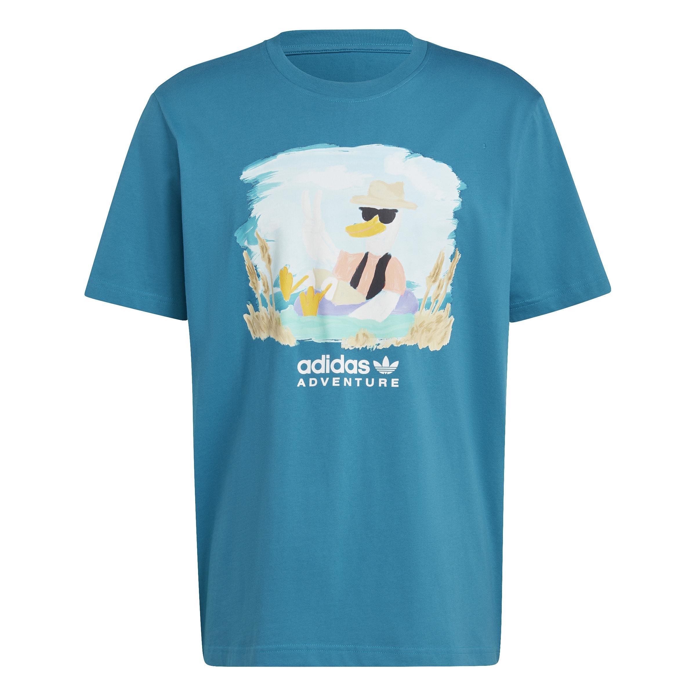 adidas Adventure Graphic T-Shirt, Turquoise, A901_ONE, large image number 1